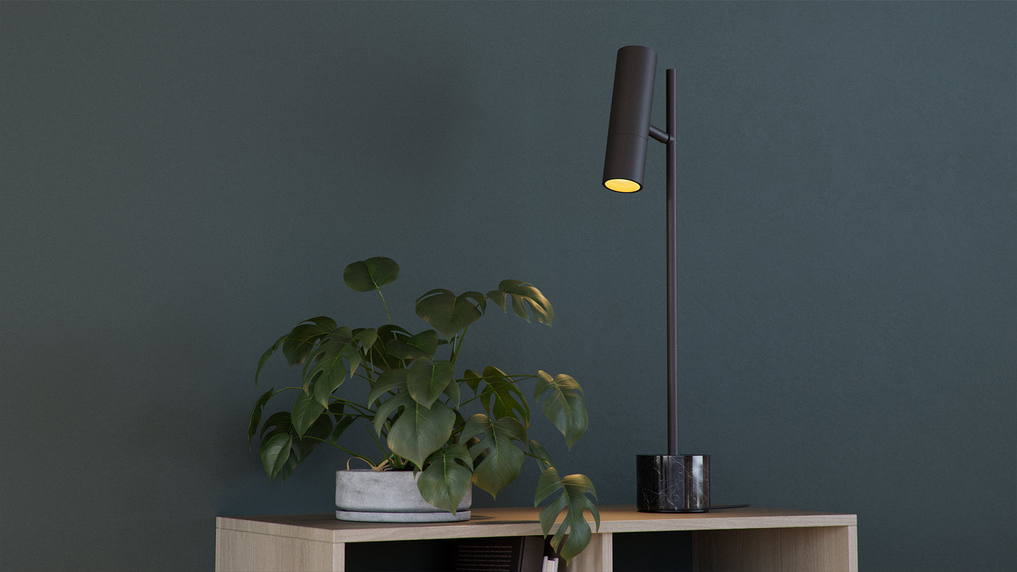 Expo Table - Grey - Indoor table lamp with marble base