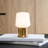 Brass Ambience London base for Lamp Intelligent, small size, round recycled stainless steel design