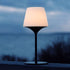 Ambience Lamp Intelligent+ with Aalborg stainless steel base and frosted glass, designed for indoor and outdoor use