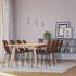 Grey aluminum Expo Pendant light with slim cylindrical shape and long cord hanging indoors