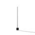 Black SACKit Expo 120 floor lamp with slim aluminum body and marble base emitting soft upward LED light
