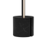 SACKit Expo 120 black floor lamp with slim aluminum profile and marble base emitting soft upward light
