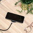 Charge 50 Care wireless charger with Revive fabric surface and diamond cut aluminum frame in a compact square design