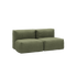 Black water repellent winter cover for Soft Sofa 2-seater made of stretchable elastic material.