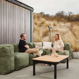 Soft Sofa Outdoor 4 seater corner sofa in Kirra Olive fabric, designed for comfortable outdoor living.