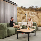 Soft Sofa Outdoor 4 seater corner sofa in Kirra Olive fabric, designed for comfortable outdoor living.