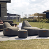 Cobana Junior Lounge Chair in grey with a soft, rounded shape suitable for kids indoors and outdoors