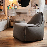 Cobana Junior Lounge Chair in grey, indoor and outdoor bean bag for kids with a cozy shape