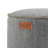 Light grey Cobana Pouf with durable fabric and hand-sewn stitches, suitable for indoor and outdoor use.
