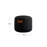 Cobana Junior Pouf in Cobana Sand Melange color, round indoor and outdoor pouf for kids.