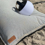 Cobana Grey beanbag chair with durable, water-repellent fabric and hand-sewn stitches.