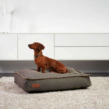 Medium Cobana Brown dog bed with water-repellent fabric and non-slip bottom.