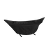 Black water repellent stretchable cover for SACKit Cobana Hammock with elastic top and reinforced sides.