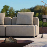 Kirra Indigo Cobana Lounge Sofa seat module with powder-coated aluminum frame and outdoor fabric upholstery