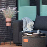 Cobana Lounge Sofa corner module in black with powder-coated aluminum frame and outdoor cushions