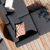 Cobana Lounge Sofa corner module in black with powder-coated aluminum frame and outdoor fabric cushions.