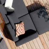 Cobana Lounge Sofa corner module in black with powder-coated aluminum frame and outdoor fabric cushions.