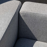 Kirra Sand Cobana Lounge Sofa corner module with powder-coated aluminum frame and Olefin textile cushions outdoors