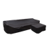 Black water-repellent stretchable cover for Cobana Lounge Sofa with 3 modules and pouf outdoors