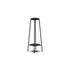 Black powder-coated stainless steel Patio Accessory Stand with a simple, multifunctional design.