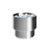Stainless steel wine bucket with a 22 cm diameter, designed to hold up to 4 bottles or 9 liters of ice.