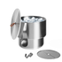 Stainless steel wine bucket with accessories, round shape, 27x23 cm, holds 4 bottles and ice.