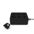 Black ABS-plastic Battery Charging Station with six charging spots and a 1.5m cable with EU plug