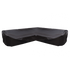 Black water repellent cover designed for a 5-module Cobana Lounge corner sofa outdoors