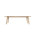 Edge Dining Table made of European oak with detailed facets, measuring 240x100 cm.