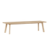 Rectangular Edge Dining Table made of European oak with faceted edges and matte lacquered surface