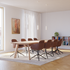 Edge Dining Table made of European oak with a matte lacquered surface, 300x100 cm, unassembled.