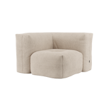 Soft Sofa Indoor corner module in beige corduroy fabric with a modern, modular design