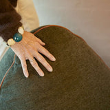 SACKit Chair Indoor in Cosmo Olive fabric with rounded shape and supportive foam filling