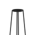 Black powder-coated stainless steel Patio Accessory Stand with Light 155 featuring a high-density polyethylene light dome and hempen rope handle.