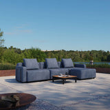 Cobana Lounge Sofa 3-seater in Cobana Black without pouf, outdoor modular design with clean lines