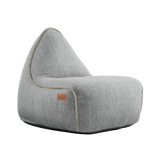 Cobana Lounge Chair in sand melange with linen stitches, shaped bean bag with backrest for indoor or outdoor use
