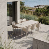 Kirra Dining Table Ceramic & 6 Kirra Patio Chair