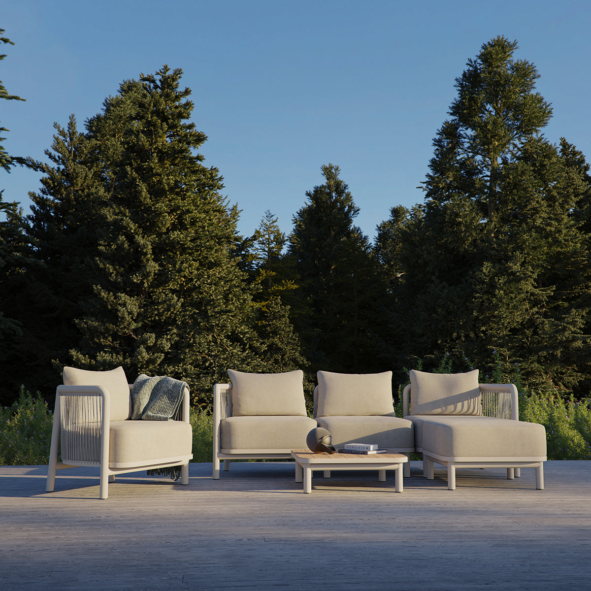Kirra Lounge Sofa - 2 seater incl. Kirra Table - Outdoor modular sofa with coffee table