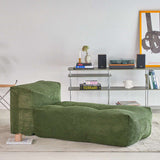 Soft Sofa Indoor lounger in olive green corduroy fabric with a soft, boneless design