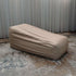 Sand weather resistant cover fitted over a Soft Sofa outdoor lounger by sackit for protection from wind and weather