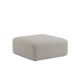 Fjord Sofa pouf in Sealife Ivory textile with rounded edges and soft organic shape