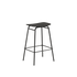 Black stained oak Frame Bar Stool with powder-coated steel frame, 73 cm height, industrial design.