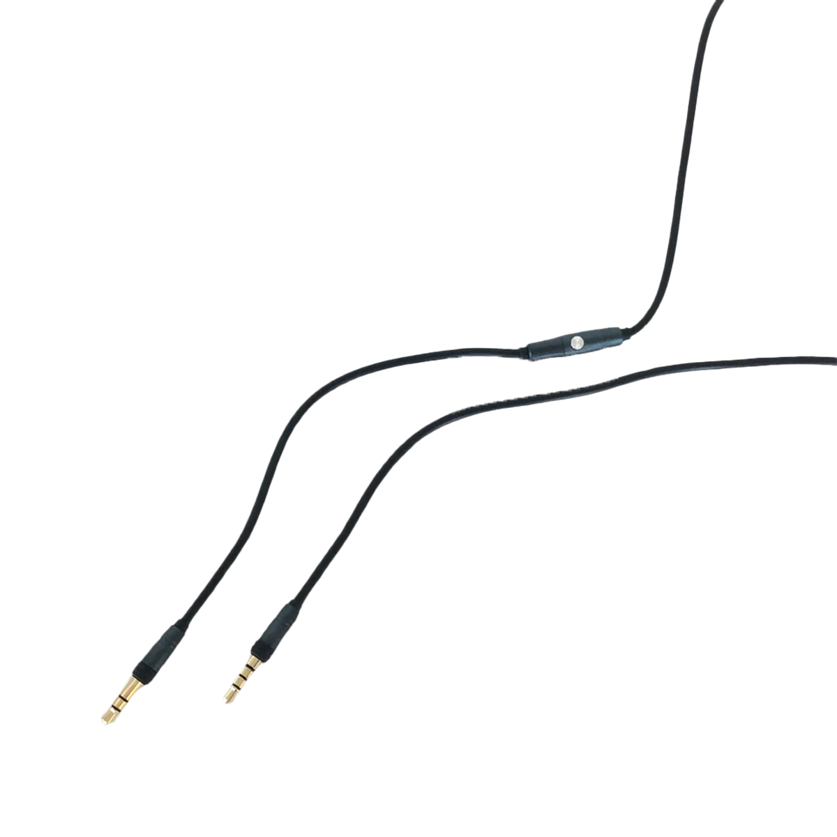 Black 130 cm 3.5mm audio cable for WOOFit headphones with minijack connector