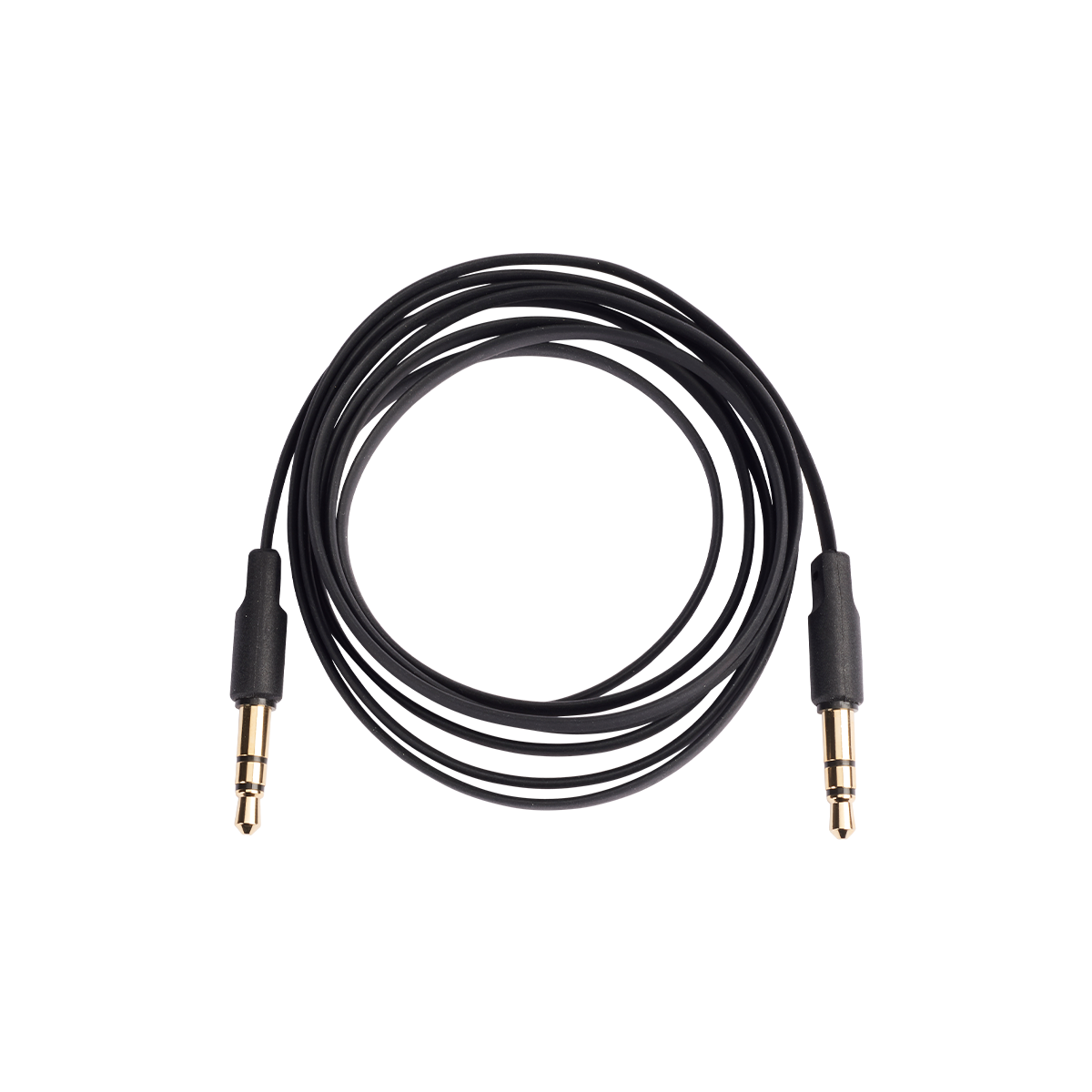 Black 130 cm 3.5mm audio cable for TOUCHit headphones with minijack connector