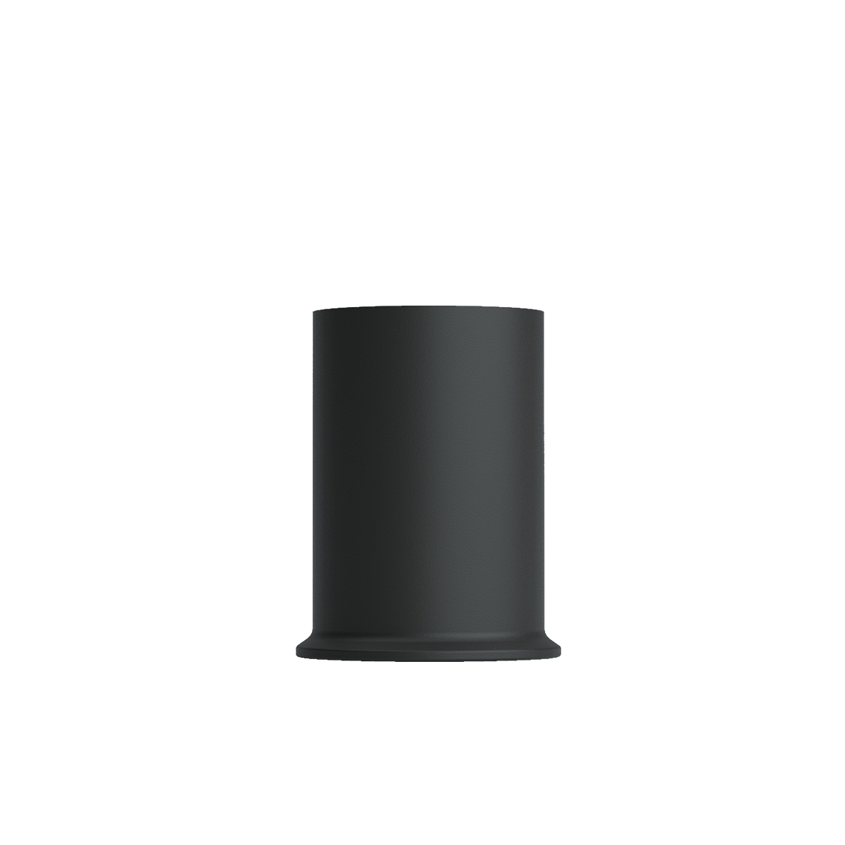 Black powder-coated stainless steel London base for Lamp Intelligent, 8-inch height, sleek industrial design