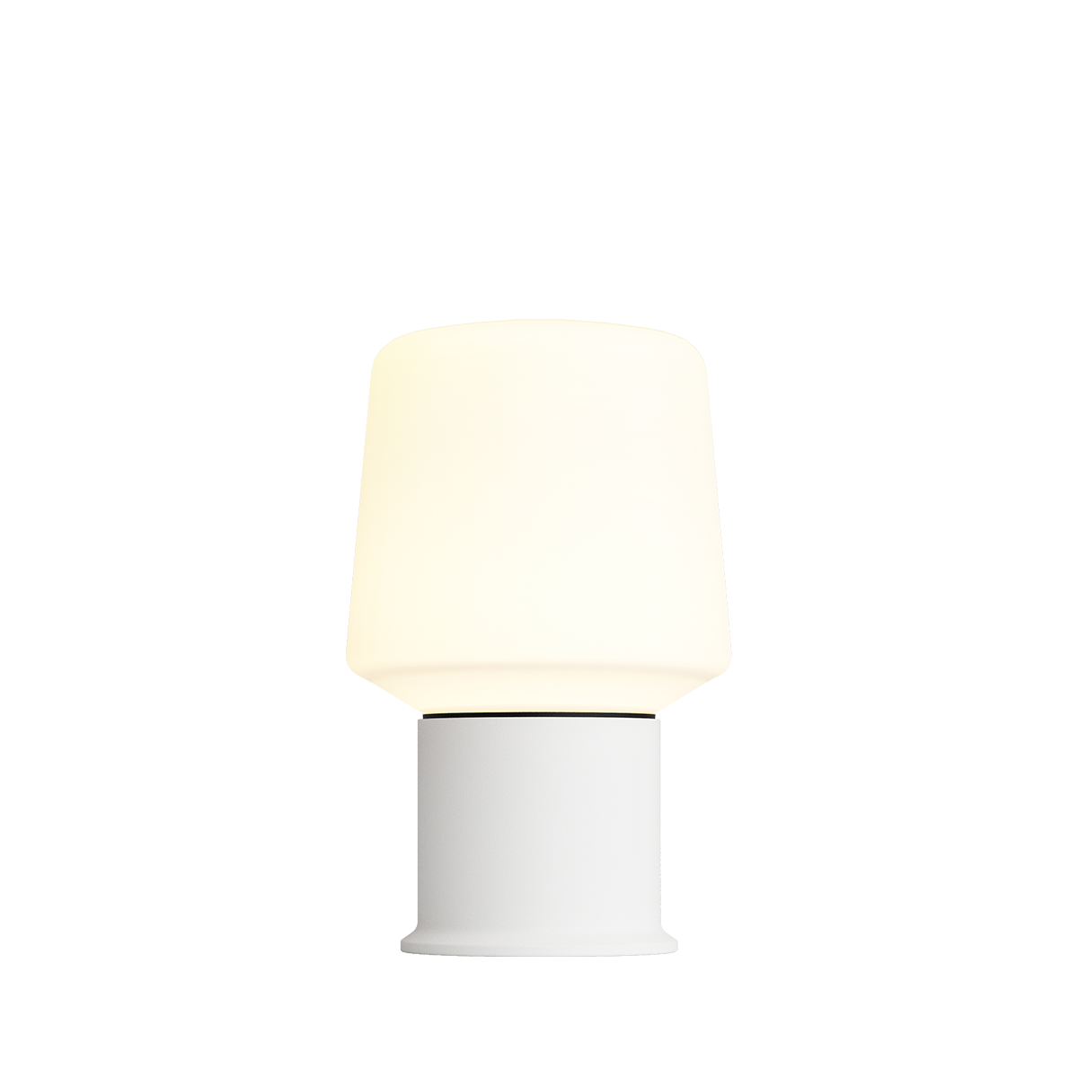 White Ambience Lamp Intelligent+ with London base in powder-coated steel, compact size 5, sleek design.
