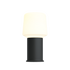 Black Ambience Lamp Intelligent+ with London base, medium size, sleek outdoor lamp with stainless steel holder.