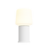 White Ambience Lamp Intelligent+ with London base in stainless steel, medium size, sleek outdoor lighting