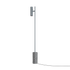 Grey Expo Floor lamp with aluminum body and marble base on white background