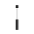 Black Expo Pendant light with slim aluminum design and long black cord hanging against white background.